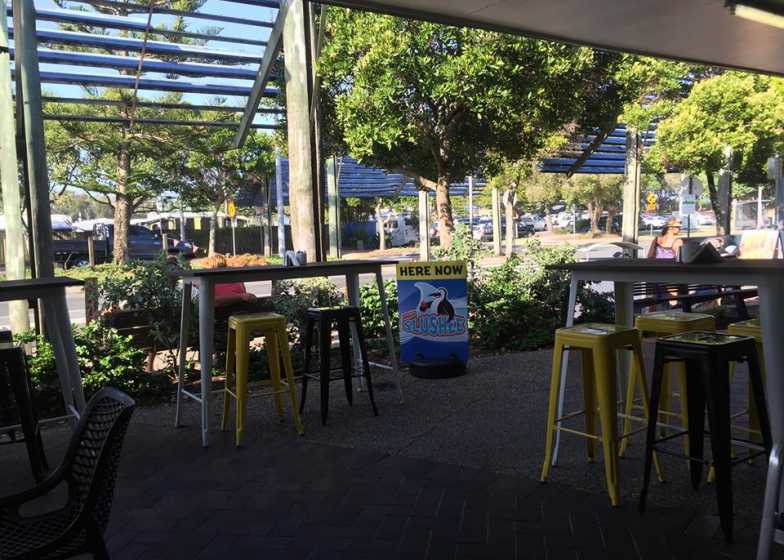 Reelax Cafe offers views across to Dicky Beach