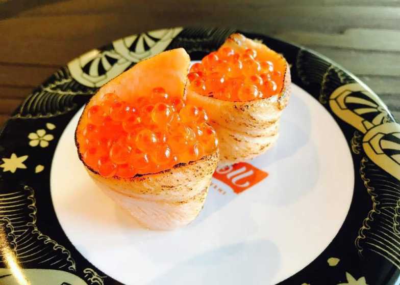 Salmon & Ikura - at On a Roll Sushi Birtinya