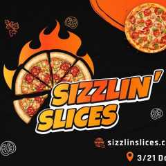 Sizzlin Slices Pizza Restaurant Logo